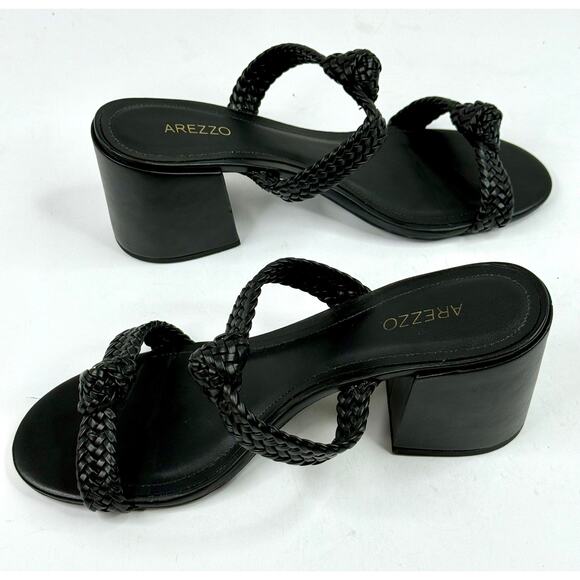Arezzo Women's Remy Mid-Block Sandals Size 8.5B Black NWT - Picture 5 of 9